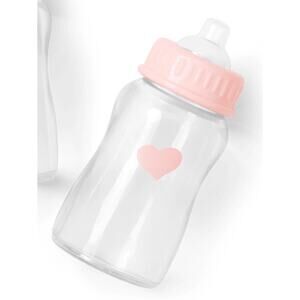 American Girl Bitty BABY DOLL BOTTLE Pink Heart Diaper Bag Milk Bottle Accessory